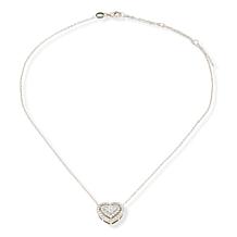Radiance by Absolute™ Sterling Silver CZ Heart Cluster Necklace