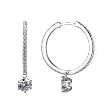 Radiance by Absolute™ Sterling Silver Hoop Drop Earrings