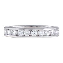 Radiance by Absolute™ Sterling Silver Round Channel Eternity Ring