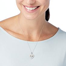 Radiance by Absolute™ Triple-Row Open Heart Pendant with Chain
