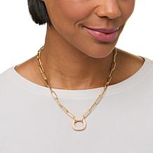 Radiance by Absolute™ x Katharine McPhee Bold Oval Pavé Drop Necklace