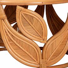 Raflesia Round Rattan Coffee Table, 29.5" W x 18.1" H