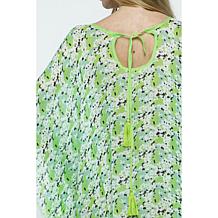 Raj Floral Kisses Tassel Tie Caftan