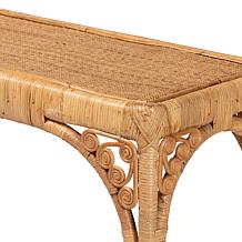 Ramona Bohemian Rattan Console Table 39.3" W x 15.8" D x 30" H