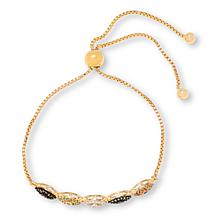 Rarities 14K Gold-Plated Colored Diamond Adjustable Bolo Bracelet 