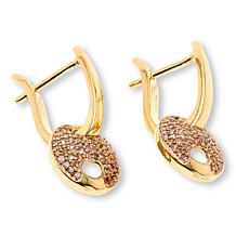 Rarities Champagne Diamond Hugger Earrings with Removable Charm