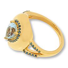 Rarities Diamond-Accented Pear-Shaped Gemstone Ring