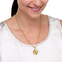 Rarities Gold-Plated 1/3ctw Colored Diamond Charm Toggle Necklace