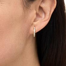 Rarities Gold-Plated 1/4ctw Diamond Huggie Hoop Earrings