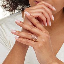 Rarities Gold-Plated 1ctw Pavé Diamond Wrap Ring