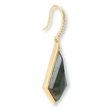 Rarities Gold-Plated Labradorite and White Zircon Earrings