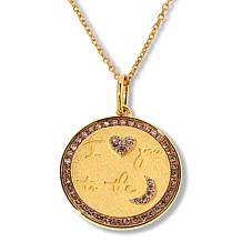 Rarities Gold-Plated "Love You to the Moon" Champagne Diamond Pendant