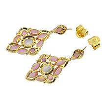 Rarities Pink Opal, White Opal and Champagne Diamond Earrings