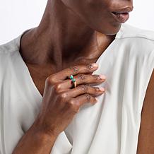 Rarities Sleeping Beauty Turquoise and Diamond Open-Top Ring