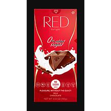 RED Chocolate 12-count 3.5oz. Milk Chocolate Bars with Stocking
