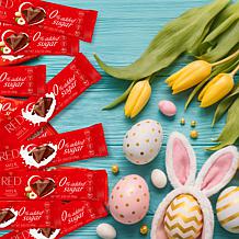 RED Chocolate 24-ct Nuts & Milk Chocolate Bars w/Easter Card