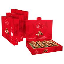RED Chocolate 4 Boxes Hazelnut Diamond Truffles
