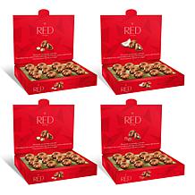 RED Chocolate 4 Boxes Variety Flavored Diamond Truffles