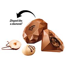 RED Chocolate 4-pack Diamond Truffles with Hazelnut Filling Ships 11/3