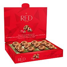 RED Chocolate 4pk Diamond Truffles w/Raspberry Filling AS