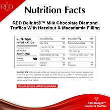 RED Chocolate European Crafted Mixed Truffles 100 Count Tote