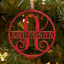 Red Circle Name Personalized Ornament