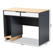 Reed 2-Drawer Multicolor Wood Computer Desk