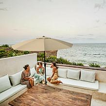 Reflection 9' OneClick Gen2 Tan Patio Market Umbrella