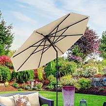 Reflection 9' OneClick Gen2 Tan Patio Market Umbrella