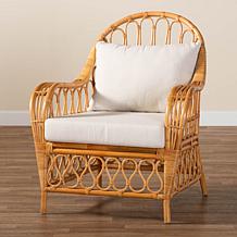 Reina Natural Rattan Arm Chair 30.3"W x 31.1"D x 37.4"H