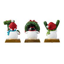 Resin JOY Stocking Holder - Set of 3