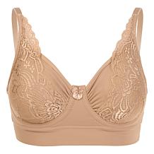 Rhonda Shear 2-pack Butterknit No Wire Underwire Bra with Lace