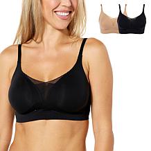 Rhonda Shear 2-pack Invisible Edge Breathable Gel Bra