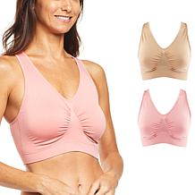Rhonda Shear 2-pack Seamless Racerback Ahh Bra