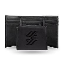 Rico Laser-Engraved Black Tri-fold Wallet - Trail Blazers
