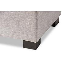 Roanoke Fabric Upholstered Grid-Tufting Storage Ottoman Bench