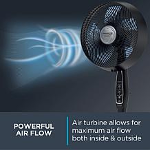 Rowenta Outdoor Extreme Fan, Portable and Weather Resistant - Black