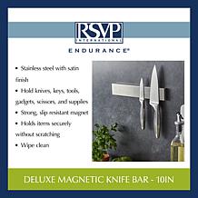 RSVP Deluxe 10" Magnetic Knife Bar