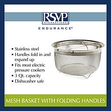 RSVP Endurance 3 Qt Mesh Basket with Folding Handles