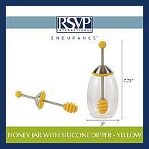 RSVP Honey Jar With Silicone Dipper