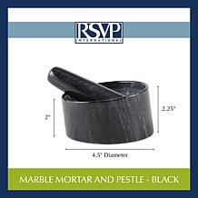 RSVP Marble Mortal and Pestle - Black