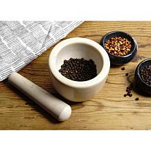 RSVP Marble Mortar & Pestle - Beige