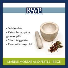 RSVP Marble Mortar & Pestle - Beige