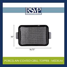 RSVP Porcelain Coated Grill Topper, Medium