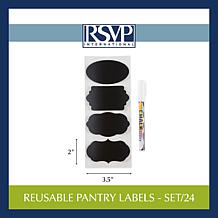 RSVP Reusable Pantry Labels - Set of 24