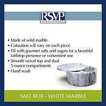 RSVP Salt Box - White Marble