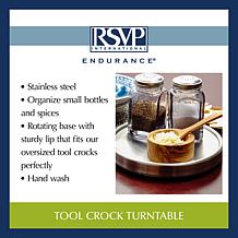 RSVP Stainless Steel Tool Crock Turntable