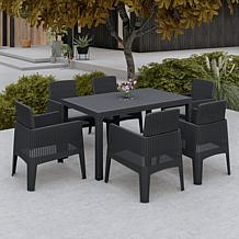 RTA Products Lucca 7-Piece Dining Set with Cushions