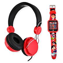 Ryan's World Unisex Child Smart Watch and Headphone Set - Blue