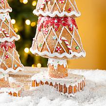 S/2 Resin Christmas Table Decor Miniature Trees